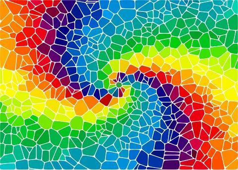 Vector abstract rainbow stained glass background Stock Illustration