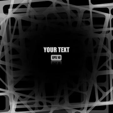 Vector : Abstract rectangle on black background 库存插图