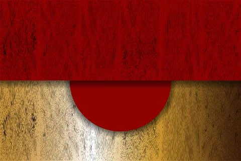 Vector. Abstract red and gold background. Copy space for text. Wood texture. Stock Illustration