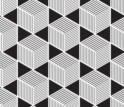Vector abstract repeating classical background in black and whit Stock Illustration