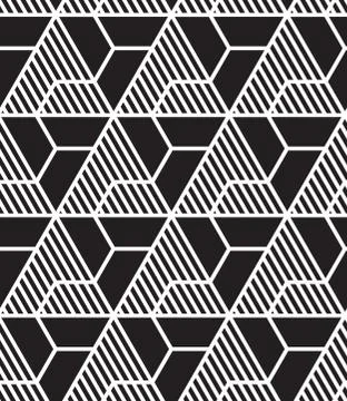 Vector abstract repeating classical background in black and whit Stock Illustration