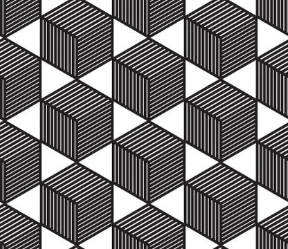 Vector abstract repeating classical background in black and whit Stock Illustration