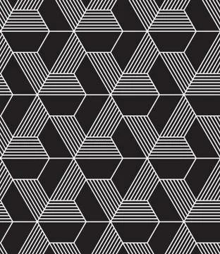 Vector abstract repeating classical background in black and whit Stock Illustration