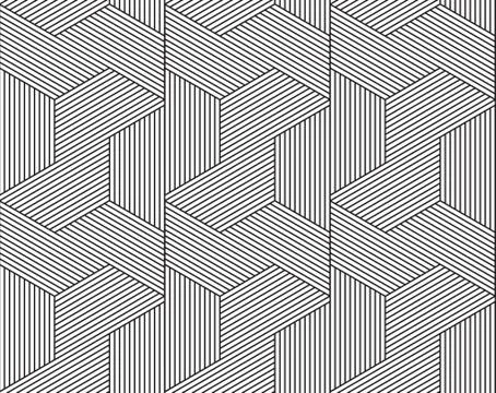 Vector abstract repeating classical background in black and whit Stock Illustration