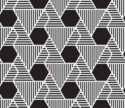 Vector abstract repeating classical background in black and whit Stock Illustration