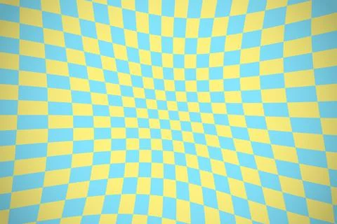 Vector abstract retro background in groovy style. Vintage groovy chessboard.. Stock Illustration