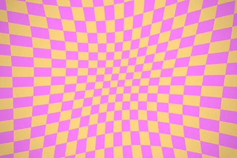 Vector abstract retro background in groovy style. Vintage groovy chessboard.. Stock Illustration