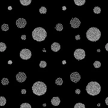 Vector Abstract retro  seamless with circl Stock Illustration