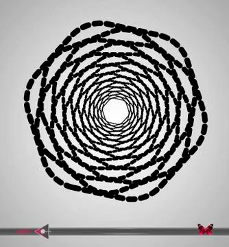 Vector, abstract rotation detail, pattern, symmetric, round pattern for desig Ilustração Stock