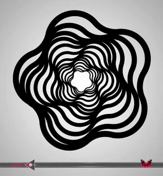 Vector, abstract rotation detail, pattern, symmetric, round pattern for desig Illustrazione stock