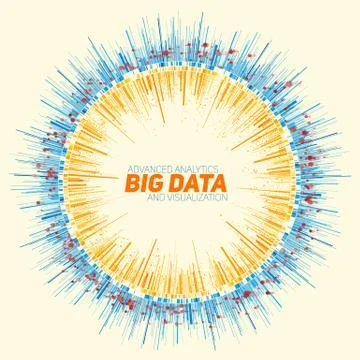 Vector abstract round big data visualization. Futuristic infographics design. Stockillustratie