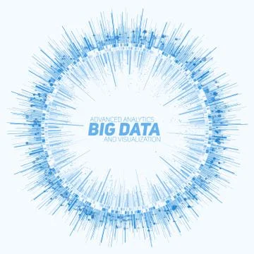 Vector abstract round big data visualization. Futuristic infographics design. イラスト素材