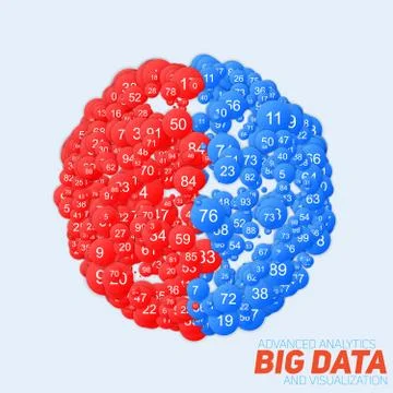 Vector abstract round colorful big data information sorting visualization. So Stockillustratie