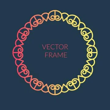 Vector abstract round frame Stock Illustration