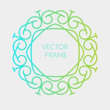 Vector abstract round frame Stock Illustration