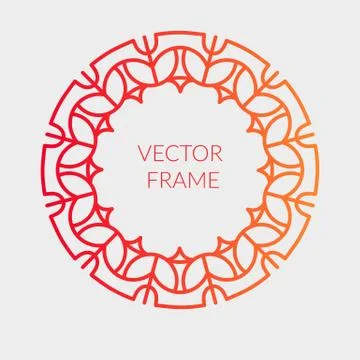 Vector abstract round frame Stock Illustration