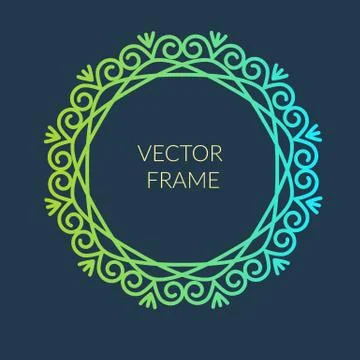 Vector abstract round frame Stock Illustration