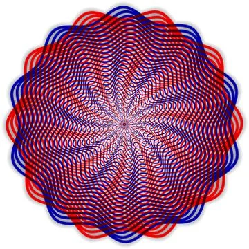 Vector abstract round guilloche pattern 스톡 일러스트