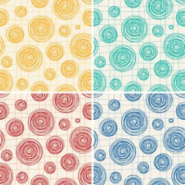 Vector abstract round line circles and a grid Stock Illustration