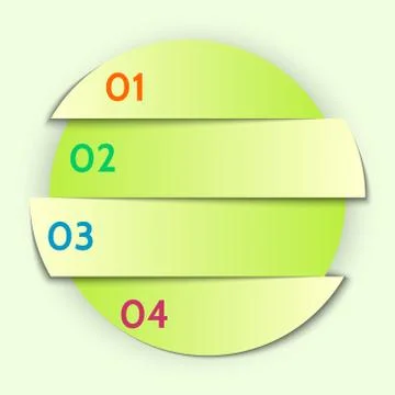 Vector abstract round list infographic element Illustrazione stock