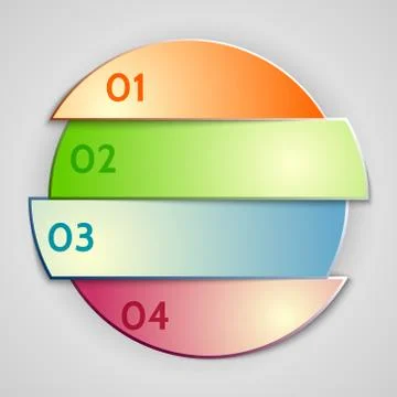 Vector abstract round list infographic element Illustrazione stock