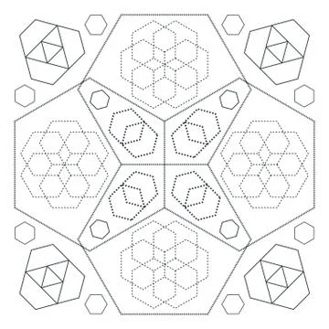 Vector abstract sacred geometry decoration. Stock Illustration