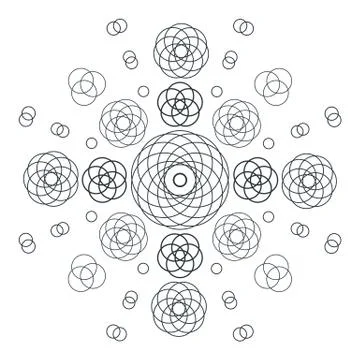 Vector abstract sacred geometry decoration. 스톡 일러스트