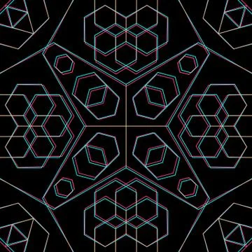 Vector abstract sacred geometry decoration. Stock Illustration