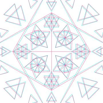 Vector abstract sacred geometry decoration. Stock Illustration
