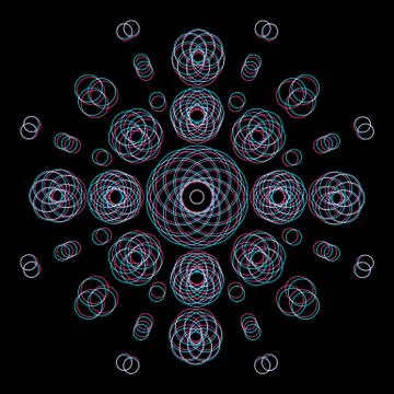 Vector abstract sacred geometry decoration. Stock Illustration