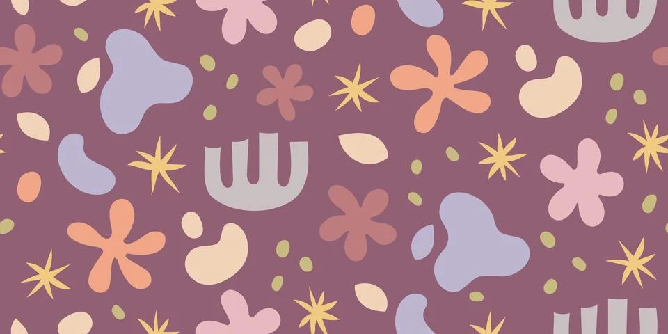 Vector abstract seamless baby pattern in Scandinavian style. Abstract organ.. Stock Illustration