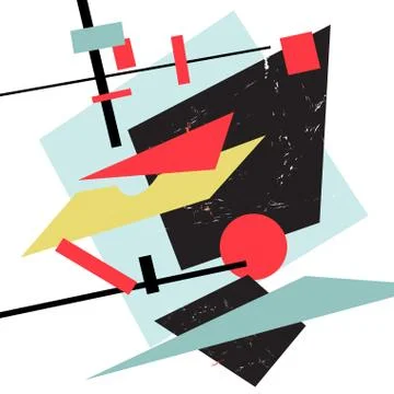 Vector abstract seamless background of geometric colored objects Stock Illustration