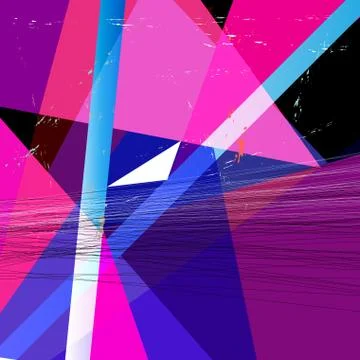 Vector abstract seamless background of geometric colored objects Stock Illustration