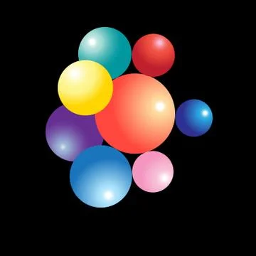 Vector abstract seamless background of geometric colored objects Stock Illustration