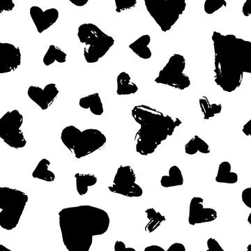 Vector abstract seamless background with hearts. Great for paper, card, banner Stock Illustration