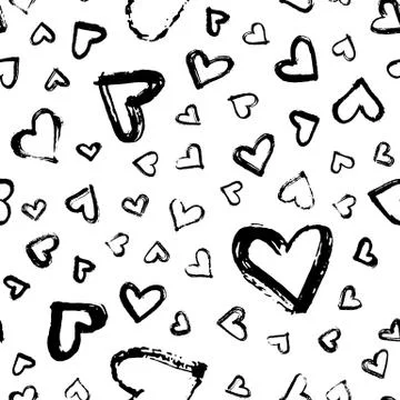 Vector abstract seamless background with hearts. Great for paper, card, banner Stock Illustration