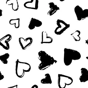 Vector abstract seamless background with hearts. Great for paper, card, banner Stock Illustration