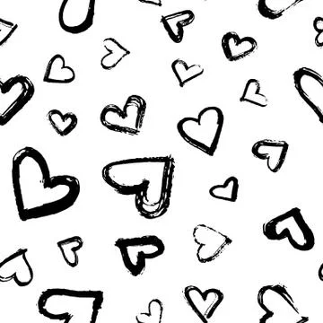 Vector abstract seamless background with hearts. Great for paper, card, banner Stock Illustration