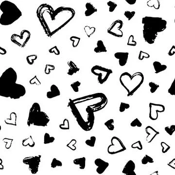 Vector abstract seamless background with hearts. Great for paper, card, banner Stock Illustration