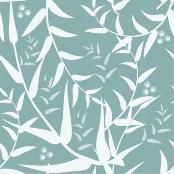 Vector abstract seamless background with leaves Stock Illustration