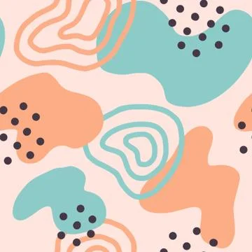 Vector abstract seamless background with spots, dots and lines. Great for paper Stock Illustration