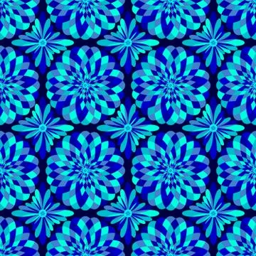 Vector abstract seamless blue pattern Stock Illustration