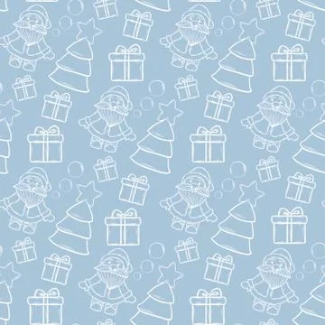 Vector abstract seamless Christmas pattern Stock Illustration