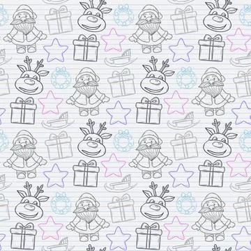 Vector abstract seamless Christmas pattern Vector abstract seamless Christ... Foto stock