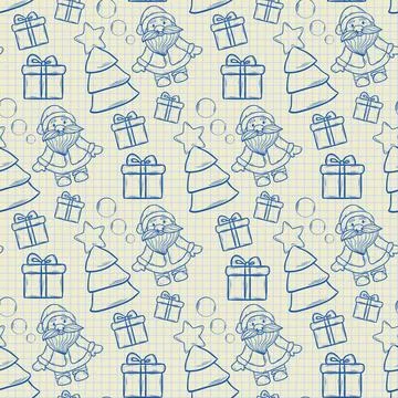 Vector abstract seamless Christmas pattern Vector abstract seamless Christ... 스톡 사진