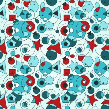 Vector abstract seamless composition Stock Illustration