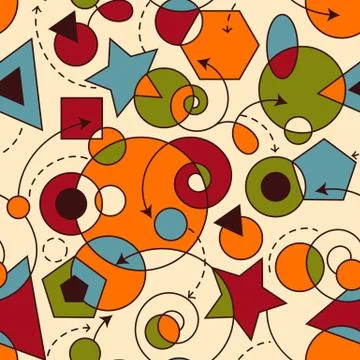 Vector abstract seamless composition Stock Illustration