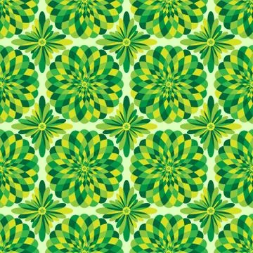 Vector abstract seamless green pattern Stock Illustration