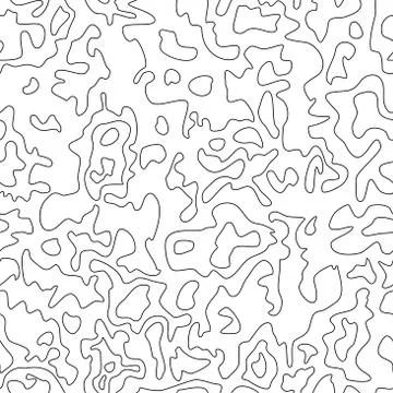 Vector abstract seamless map pattern with wavy lines Illustrazione stock