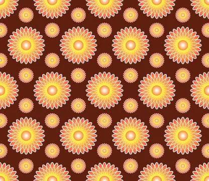 Vector abstract seamless pattern background with flowers Stock Illustration